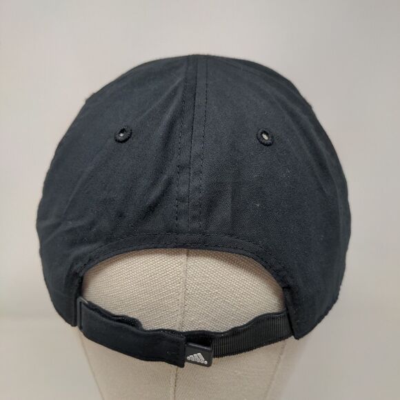 Adidas 3 Stripes Strapback Hat Black OSFA Embroidered Logo Adjustable - Picture 5 of 7